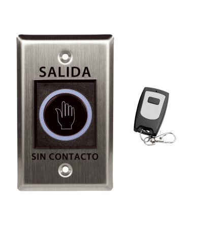 ZKTECO TLEB102 - Bot&oacute;n de Salida sin Contacto, Serie K11, Indicador LED, Acero Inoxidable, 12 VCC, Funci&oacute;n NC/NO, Distancia de Detecci&oacute;n hasta 10 cm