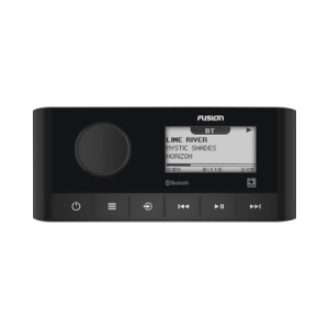Sistema de Audio Marino / Pantalla LCD 2.3" / Bluetooth y ANT / 180 W Pico / 22 W RMS x 4 / 2 Zonas Multi-Zone / IPX6 e IPX7 / Compatible con AM, FM, DAB+, AUX / Actualizaciones Inalámbricas