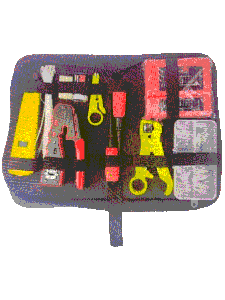 TCE LN-NET-TK-80 - Kit de Herramientas para Instalación de Redes Pass-Through, Crimpadora RJ45, Probador de Cables, Pelacables y Accesorios