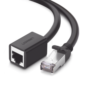Cable de Extensión Cat6 RJ45 F/UTP / Macho a Hembra / 5 Metros (16.40 Pies) / Método de Conexión 568B / Velocidad de Transmisión 1000Mbps / Ancho de Banda del Canal 250MHz / Caja de Cobre / Negro