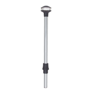 Luz de Navegación, 2 Millas USCG Certificada, 12 Volt, 9 Watts, Polo Stow-A-Way Plug-In, Lente Fluted Clear, Contactos Bañados en Oro, Collar de Bloqueo