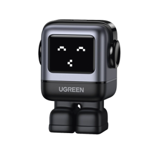 Cargador Mini GaNRobot 30W serie UNO | 1 USB-C de Carga Rápida | Tecnología GaN II | Multiprotocolo PD/QC/SCP/FCA | Carga Inteligente | Pantalla LED | Zapato Magnético Extraíble | Thermal Guard | Color Negro.