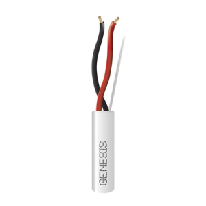 Bobina de 305 Metros (1000 Pies) de Cable / 2 x 16 AWG / Riser / Tipo CMR-CL3R / Color Blanco / Para Aplicaciones de Alarmas de Intrusión, Control de Acceso, Automatización, Interfonos y TV Porteros