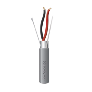 Carrete de 305 Metros (1000 Pies) de Cable / 2 x 16 AWG / Riser / Blindado / Tipo CMR-CL3R-FPLR-FT4 / Color Gris / Aplicaciones de Alarmas de Intrusión/Control de Acceso/ Automatización / Interfonos y Tv Porteros