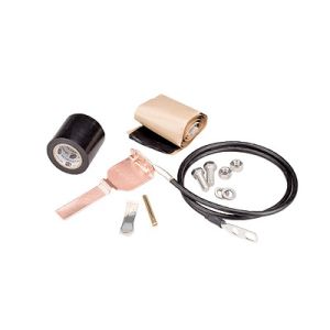 Kit de aterrizaje Estándar para cable coaxial de 1/4", 3/8", CNT-400, 9913. Longitud del conductor 60".