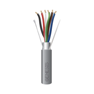 Bobina de 305 Metros (1000 Pies) de Cable 6 x 22 AWG / Blindado / Plenum de Color Gris / Aplicaciones de Audio, Seguridad y Control