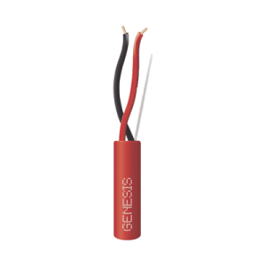 Bobina de 152 Metros (500 Pies) de Alambre / 2 x 18 AWG / Riser / Resistente al Fuego / Color Rojo / Tipo FPLR- CL3R - C(UL) -FT4 / Para Sistemas Contra Incendio o Sistemas de Evacuación
