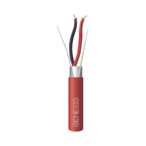 Carrete de 152 Metros (500 Pies) de Alambre / 2 x 14 AWG / Riser / BLINDADO / Tipo FPLR / Color Rojo / Para Aplicaciones en Sistemas de Detección de Incendio y Sistemas de Evacuación