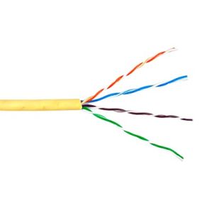 Bobina de Cable de 305 Metros (1000 Pies) UTP Cat6 Riser / Color Amarillo / UL, CMR, Probado a 350 Mhz / Para Aplicaciones de CCTV, Redes de Datos, IP Megapixel, Control RS485