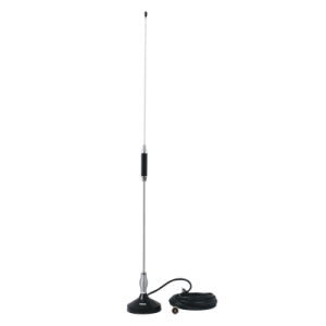 Antena Móvil para Rango de Frecuencia de Banda Civil (CB) 26.960 - 27.400 MHz.