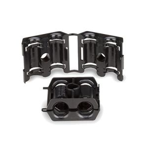 Sujetador Doble para Cable con Diámetro de 9 a 12 mm (0.35 a 0.47 Pulgadas). Paquete de 10 Piezas