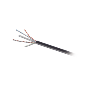 Bobina de Cable UTP de 4 Pares, Para Exterior con Gel, Cat6 (23 AWG), Industrial para Climas Extremos, Enterrado Directo, Color Negro, 305 Metros (1000 Pies)