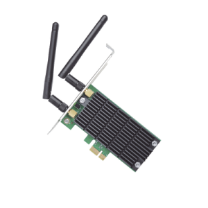 Adaptador PCI inalámbrico doble banda AC 1200 Mbps / Antena de alta ganancia / Tecnología MU-MUMO 2X2 / Soporte de perfil bajo y Altura completa