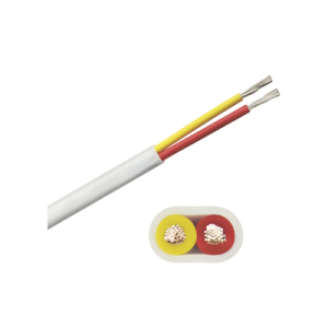 Rollo de cable plano grado marino calibre 14, de 2 conductores (rojo y amarillo) de 500 pies (152.4 m). de 2 conductores (rojo y amarillo)