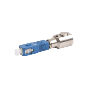Adaptador de Fibra Óptica Desnuda para Realizar Mediciones y Pruebas en Hilos de Fibra sin Conector