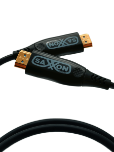 SAXXON SX10HDF047 - Cable HDMI de 10 Metros por Fibra Óptica 4K@60Hz / Fibra 4 hilos + 7 hilos cobre estañado / Compatible con HDMI 2.0 / Alta velocidad 18 Gbps / 3D / HDR / Caja de Aleación de Zinc / Calidad Premium