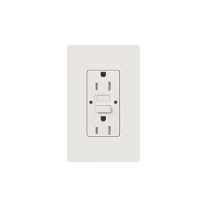 Tomacorriente 125V 15A resistente a manipulaciones, color blanco.