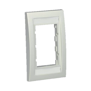 Marco de Placa Frontal Ejecutiva, Para Dos Insertos de 1/2 o Tres Insertos de 1/3, Color Blanco Mate
