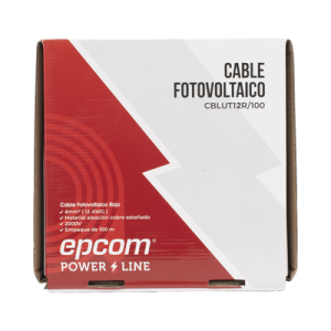 Cable Fotovoltaico Rojo/ Cobre Estañado / 4 mm² (12 AWG) / 2000V / Rollo de 100 m / / UL 4703 y TUV
