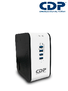 CDP R2CU-AVR1008 - Regulador de Voltaje de Escritorio / NEMA 5-15 / 1000VA / 500W / 8 tomas de salida / 1 Toma para carga de tablet / 3 Tomas para carga de smartphone