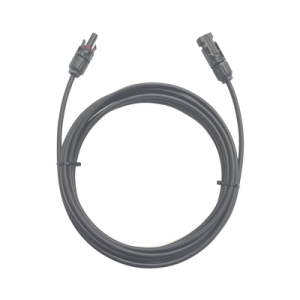 Cable Fotovoltaico / 1 metro / Color Negro / Calibre 10 AWG / Terminal MC4-Macho y Hembra en ambos extremos