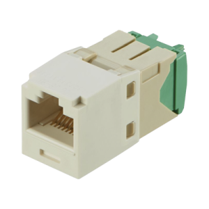 Conector Jack RJ45 Estilo TG, Mini-Com, Categoría 6, de 8 Posiciones y 8 Cables de Calibre 28/30 AWG, Color Blanco
