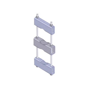 Herraje Sencillo de Montaje para Antena o Mástil con diámetros de 5 pulg. (8.89-14.13 cm.).