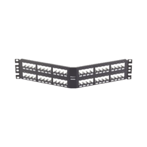 Panel de Parcheo Modular Mini-Com (Sin Conectores), Angulado, Totalmente Blindado, de 48 Puertos, 2UR