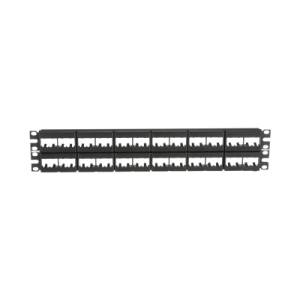 Panel de Parcheo Modular Mini-Com (Sin Conectores), Plano, Sin Blindaje, de 48 Puertos, 2 UR