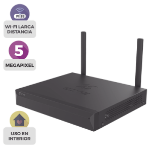 NVR Inalámbrico (WiFi) de 8 Canales IP / Admite Cámaras hasta 5 Megapixel (3K) / Salidas HDMI y VGA / H.265 / Almacenamiento Expandible hasta 8 TB