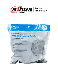 DAHUA DH-PFM942I-30-5 - Cable de 30 Metros Armado para Video y Energía/ Para Camaras Hasta 4k/ con Conectores BNC y de Energía/ Uso Exterior e Interior/ Cobre de Alta Pureza/ Soporta: AHD/CVI/TVI/CVBS/