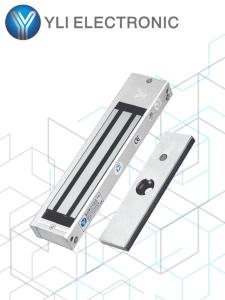 YLI YM180NLED Cerradura Magnética con indicador led para Control de Acceso / Fuerza de Sujeción 180 Kg o 350 LB / Compatible con Soporte MBK180NZL / Para puerta de madera, vidrio o metal