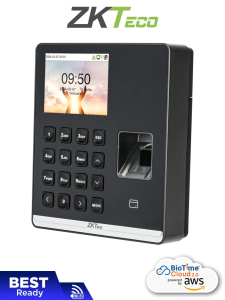 ZKTECO M1 - Control de Asistencia con Huella Digital BioID+ (500), Tarjeta de Proximidad 125 kHz (500), Contraseña (500), 100,000 Eventos y Conexión Wi-Fi (Compatible con BioTime Cloud)