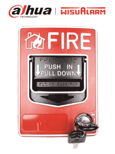 DAHUA WISUALARM DHI-HY-C124 - Estación manual con doble acción convencional, 2 Hilos, Certificado CE, 9-28V CD, Fácil instalación