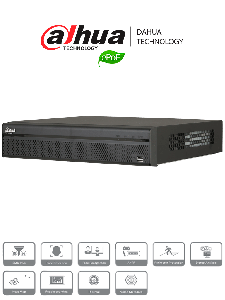 DAHUA NVR5208-8P-4KS2E - NVR 8 Canales IP 4K / H265+ / Rendimiento 320 Mbps / 8 Puertos tecnologia E PoE hasta 800M / PoE / ANPR / HDMI / PoS / 2 SATA / P2P / DEWARPING