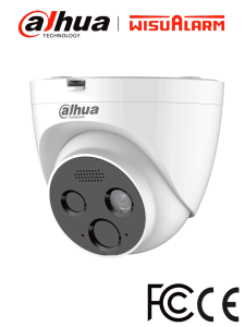 DAHUA WISUALARM HY-FT431LDP-Cámara IP Termica para Detección de Fuego 4MP/ Detector VOx alta sensibilidad/ Detección Incendio, Alarma de Punto Frio y Caliente/ E&S de Alarma/ Micrófono, Bocina de 70dB/ IP66