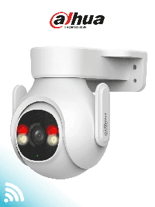 DAHUA DH-P3B-PV- Cámara IP PT WiFi de 3 Megapíxeles con audio bidireccional (micrófono y altavoz), sirena de 110 dB, WiFi 6, detección de personas y vehículos, IP65 y ranura MicroSD.
