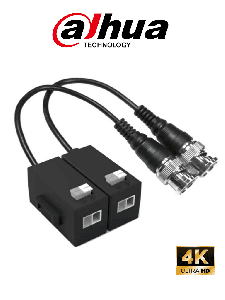 DAHUA DH-PFM800-N - Par de transceptores pasivos HDCVI 4K / 1 canal de transmisión de video / 720P hasta 400m (1312.34ft) 1080Phasta 250m(820.21ft) / UTP CAT 5E & CAT6 / Anti intertferencia hasta 60db / Compatible con formatos HDCVI, AHD, TVI y CVBS