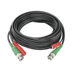 Cable Coaxial (BNC RG59) + Alimentación / SIAMES / 5 Metros (16.40 Pies) / 100% Cobre / Para Cámaras 4K / Uso Interior y Exterior