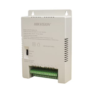 Fuente de Poder Regulada 12 Vcc / 13.5 Vcc / 15 Vcc para 16 Cámaras / 16 Amp (1 Amp por Salida) / Voltaje de Entrada 90 - 130 VCA / Soporta 4K / Modo para Largas Distancias