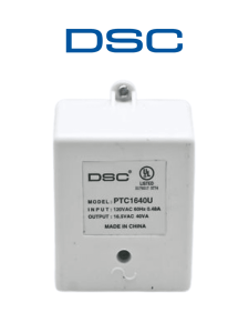DSC PTC1640U - Transformador 16VCA / 40VA Fusible Interno para paneles y módulos de NEO, Power Series y Maxsys
