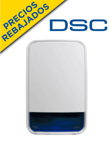 DSC PG9911BBATT - Sirena con luz estroboscópica exterior 110 dB c/batería Inalámbrica Power G compatible con NEO, PRO, Qolsys e IoTega