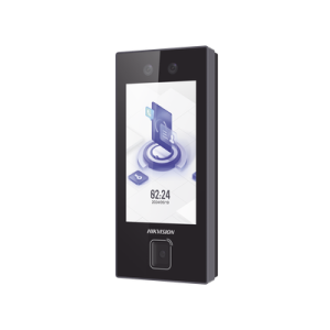 Terminal Facial Min Moe con LECTOR DE QRs FISICO Ultra Rápido y Tarjetas MIFARE / 3000 Rostros / Pantalla 4.5" / Administrable en la Nube con HikConnect Teams / Exterior IP65 / PoE / WiFi / HIK-IA / SIP Estandar