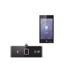 Terminal Facial Min Moe WiFi con pantalla de 7" y Lector de Huellas, Códigos QR y Bluetooth / Exterior IP65 / 10,000 rostros y 50,000 tarjetas / Soporta módulo lector de Huella, QR y Bluetooth / HIK-IA