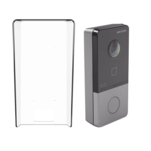 Kit Videoportero IP + Carcasa protectora 2 Megapixel / PoE Estandar / IP65 / Apertura desde Hik-connect / Soporta 1 Departamento y Hasta 6 Monitores / Soporta Tarjetas Mifare / 1 Salida Relay
