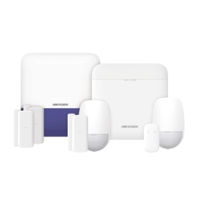 (AX PRO) KIT de Alarma AX PRO con GSM (3G/4G) / Incluye: 1 Hub con bateria de respaldo / 2 Sensores PIR / 3 Contactos Magnéticos mini / 1 Control Remoto / 1 Sirena Inalambrica Exterior / WiFi / Compatible con Hik-Connect P2P