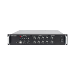 Amplificador de audio | 2 zonas de 250W | 100V/70V | Calendarización de eventos | Biblioteca de Materiales de Audio | Entrada de Alarma