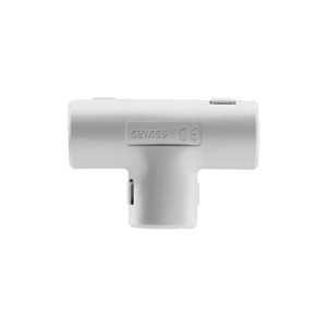 Unión en "T" para tubería rígida, recomendado para cable eléctrico, PVC Auto-extinguible, de 25 mm