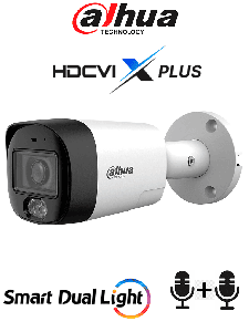 DAHUA DH-HAC-HFW1801RMN-IL-T -Cámara Bullet 4K/ HDCVI X PLUS/ Audio Bidireccional/ 106 Grados de Apertura/ Iluminación Dual Inteligente IR y Luz Calida de Hasta 30Mts/ WDR Real de 120 dB/ Soporta CVI & TVI & AHD & CVBS/ Metálica
