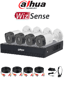 DAHUA DHI-KIT/XVR1B04-I/T/4-B1A11N-0280B - Kit de 4 canales HD/ Cámaras B1A11 de 1 MP/ Lente de 2.8mm/ Soporta 4 Canales más 1 IP o Hasta 5 Canales IP/ SMD Plus / Compresión H.265/ Cámaras de Policarbonato/